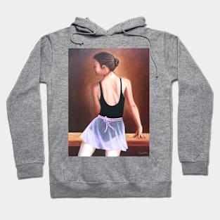 Dancer woman girl at exercise bar Hoodie